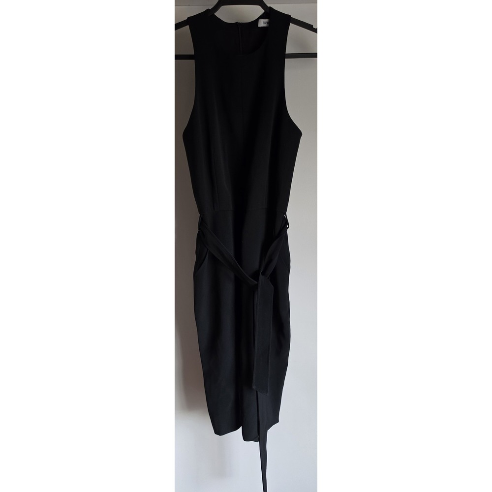 Elizabeth and James Black Capri Jumpsuit Sleeveless Romper Playsuit Minimalist